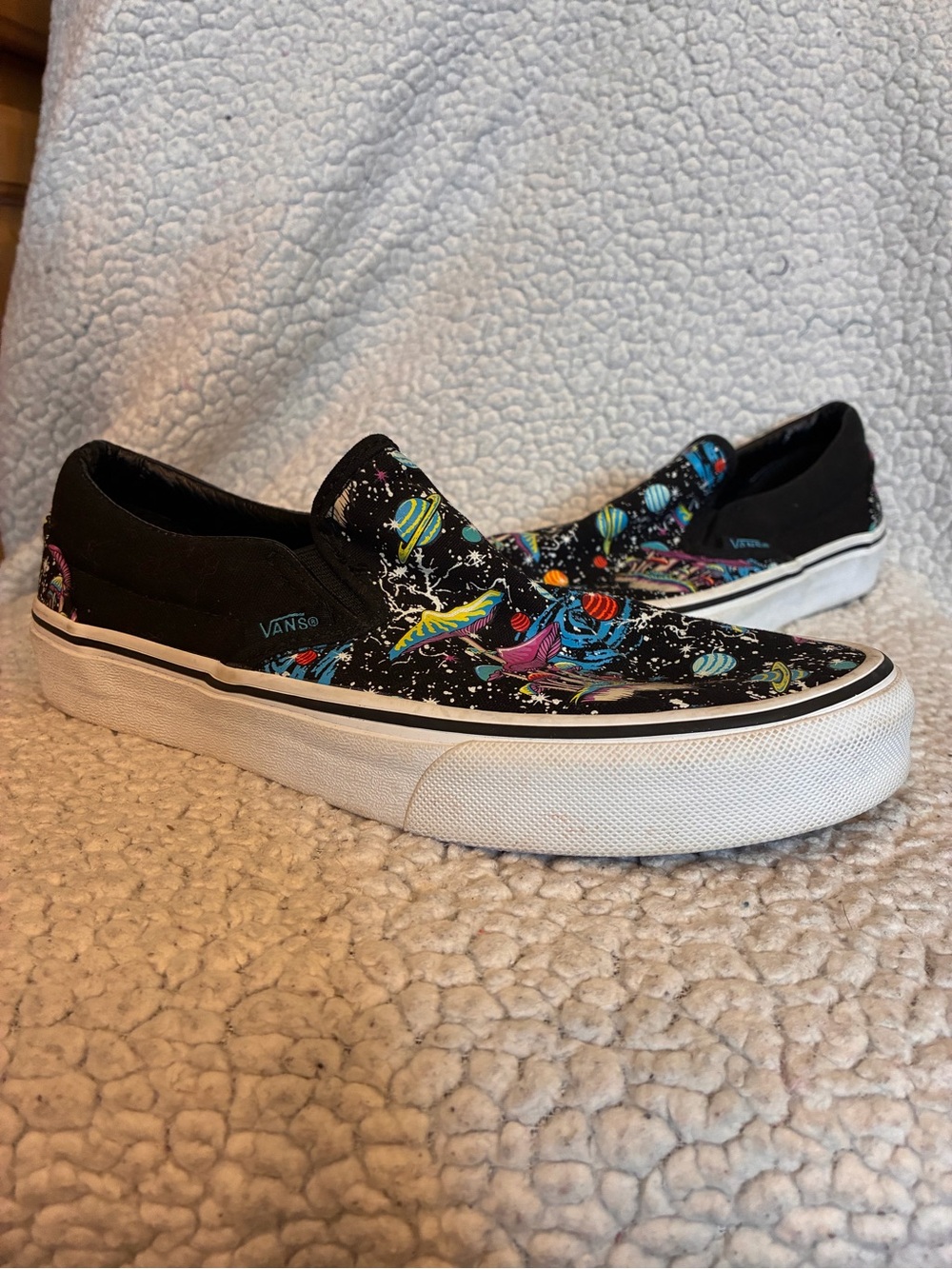 Vans brand, size 6, glow in the dark,limited edition, mushroom and  planet print